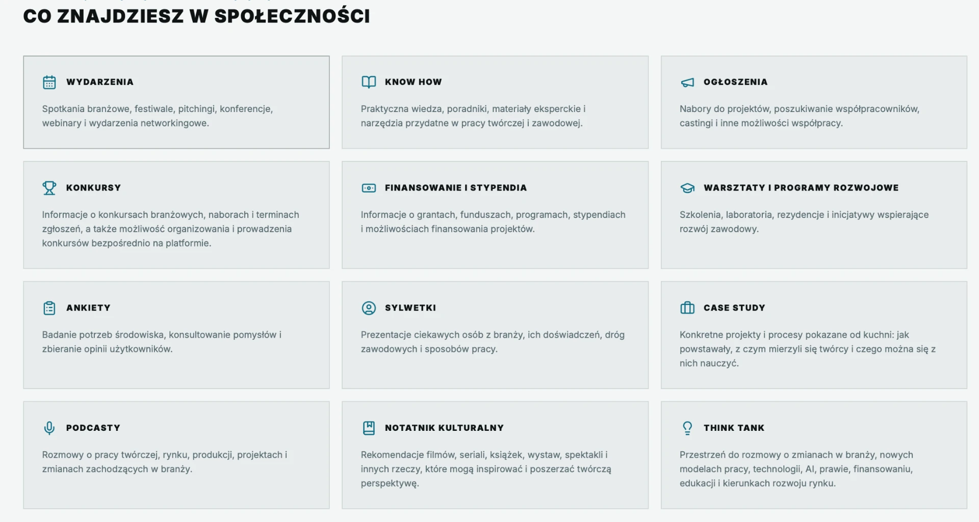 Społeczność w aplikacji Find Your Story